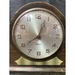 Vintage Gilbert Wood Mantel Clock Made In USA Parts Repair